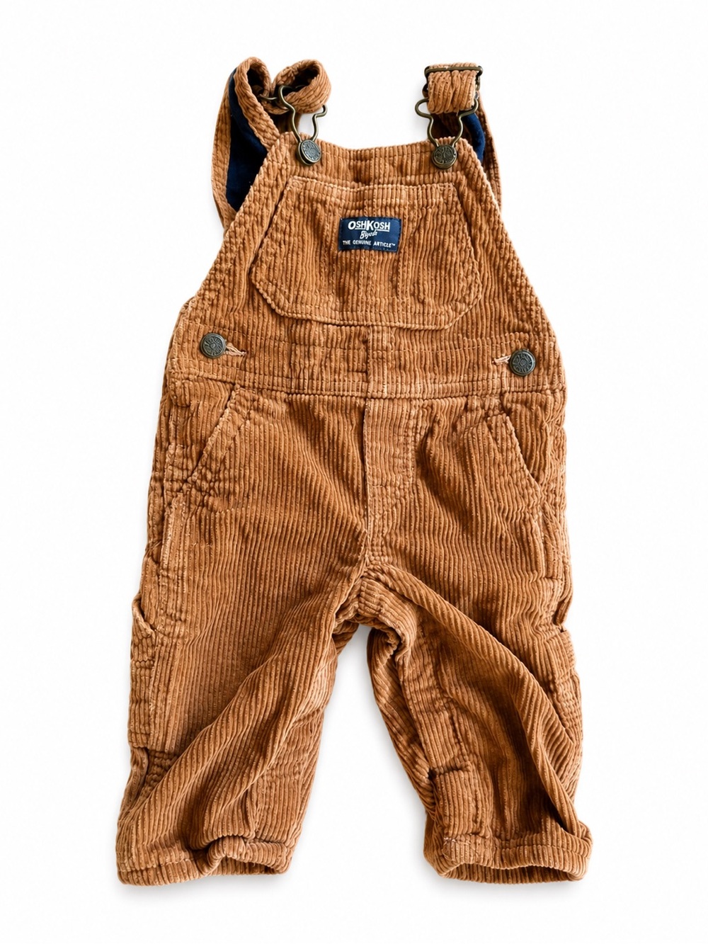 OshKosh B'gosh Rust Brown Corduroy Overalls-EUC- 6 months size